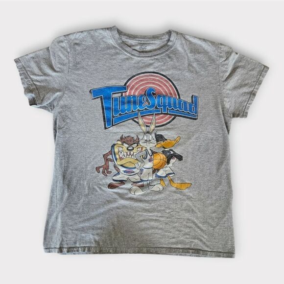 Vintage Space Jam 1990's Tune Squad Looney Toons Oversized Graphic T-Shirt Tee L - Picture 1 of 4